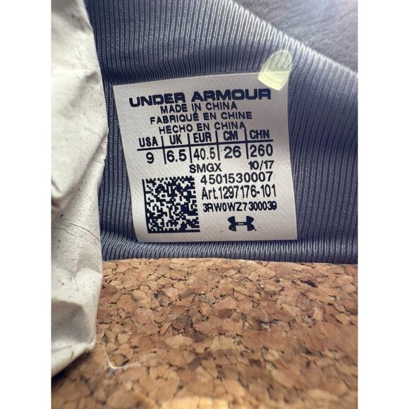 Under Armour Men’s Golf Shoes White Blue Size 9 US Model 1297176-101 New - Picture 6 of 6